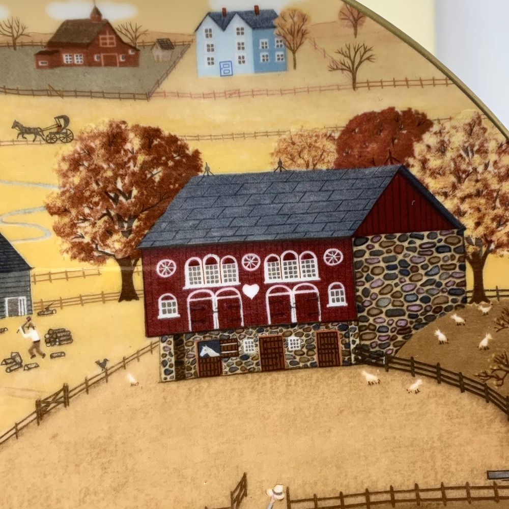 Vtg Marked ROYAL DOULTON 1978 Limited Edition Pumpkin Patch Plate CR BROWN #2639 - Picture 10 of 11